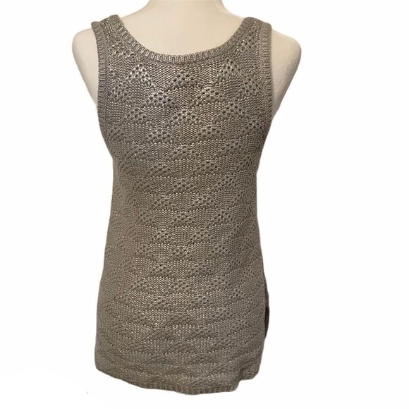 🔴 3/$18 Anthropologie Moth Silver Foiled Sana Tank Top - Picture 3 of 5